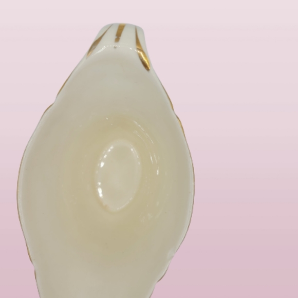 Edwin M. Knowles China Floral Creamer Gold Trim Roses Pre-1935, Early Vintage - Picture 6 of 9